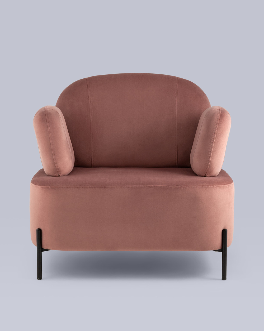 Кресло Кэнди с подлокотниками велюр пыльно-розовый