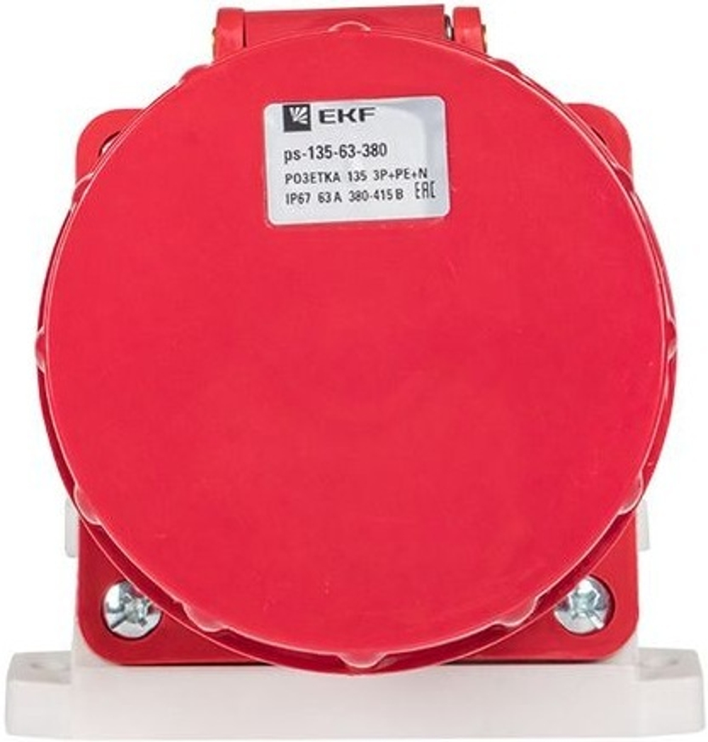 Розетка стационарная наружная EKF ps-135-63-380