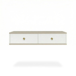 Подвесной туалетный столик консоль Royal 5310 эко (Макиато-р.золото)