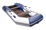 Броня-340 СК слань+киль белый-синий (Лодка ПВХ под мотор с усилением)