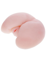 Вибровагина, вид сзади, с вибрацией и ротацией, 2 отверстия UltraSkin (Цвет: телесный)