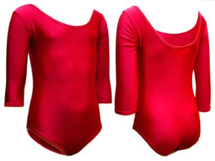 Купальник гимнастический. Размер L. Цвет красный. #07984