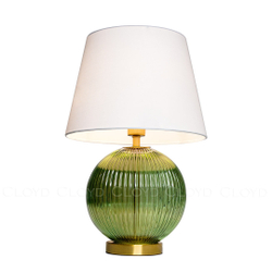 Настольная лампа Cloyd ZUCCHINI T1 / выс. 54 см - латунь - зелен. стекло (арт.30116)