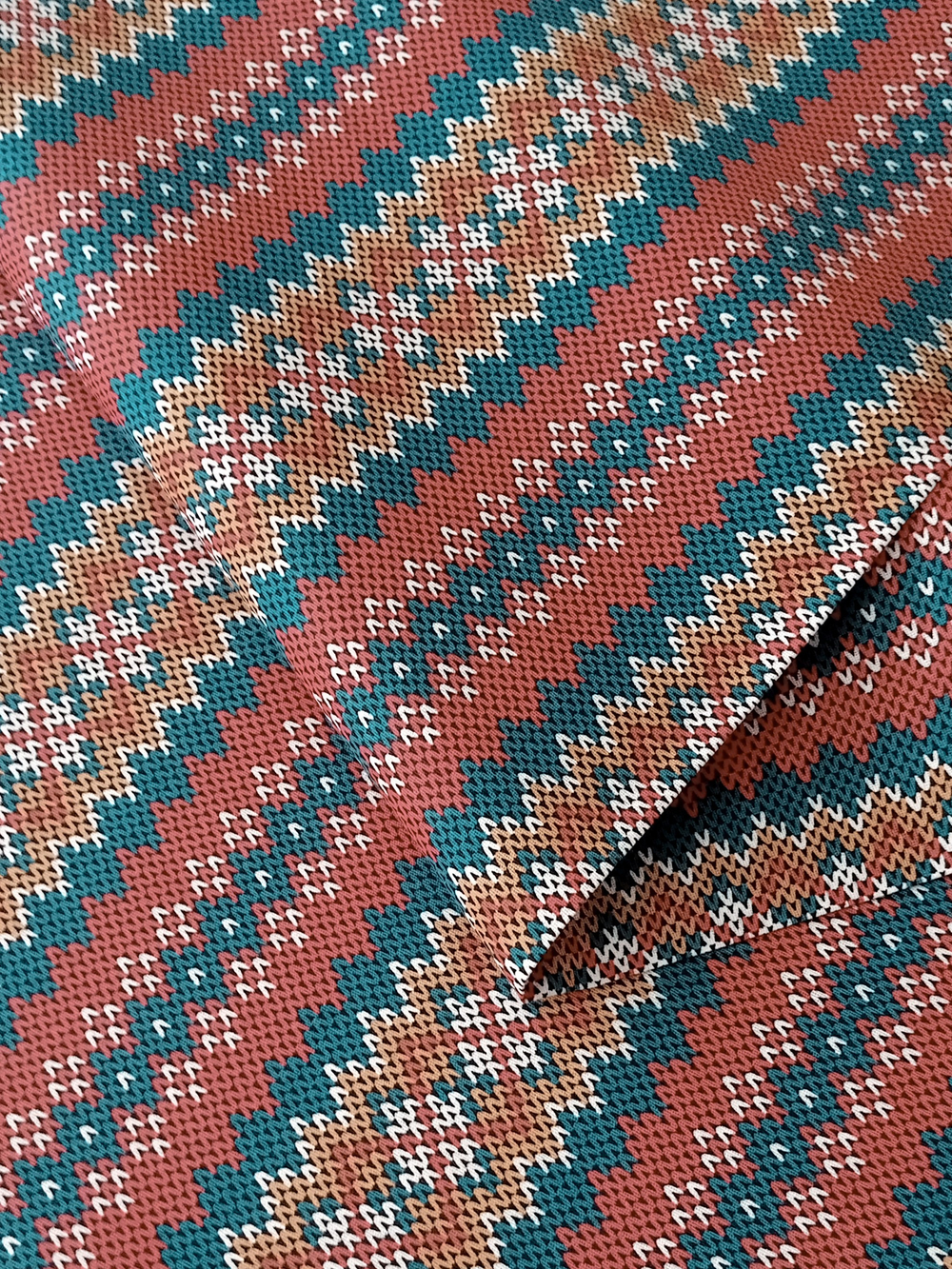 Ткань бязь плательная, рис. "Норвежский рисунок", ширина 150 см, арт. 117