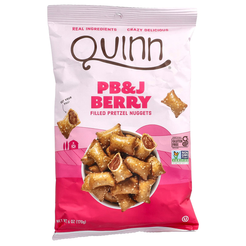 Quinn Snacks, крендели с начинкой, с ягодной начинкой, 170 г (6 унций)