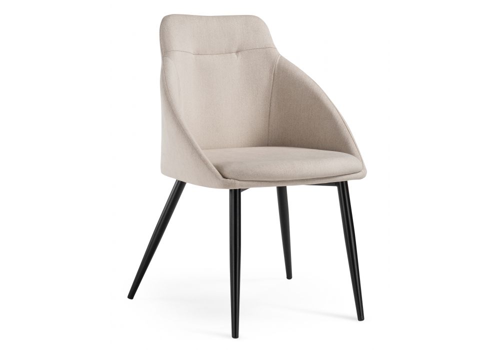 Стул на металлокаркасе Фусе бежевый / черный
