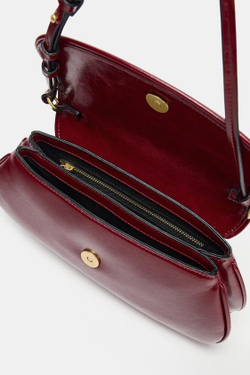 ZARA СУМКА ЧЕРЕЗ ПЛЕЧО С КЛАПАНОМ, КРАСНЫЙ