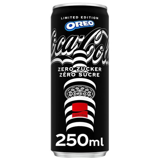 Газированный напиток Coca-Cola Oreo Zero Sugar, без сахара, 250 мл (Англия)