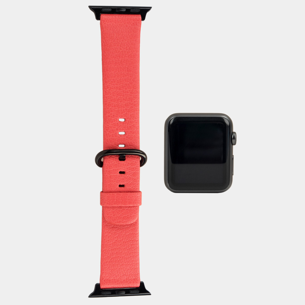 Ремешок для Apple Watch 40/41mm Classic из кожи козы кораллового цвета