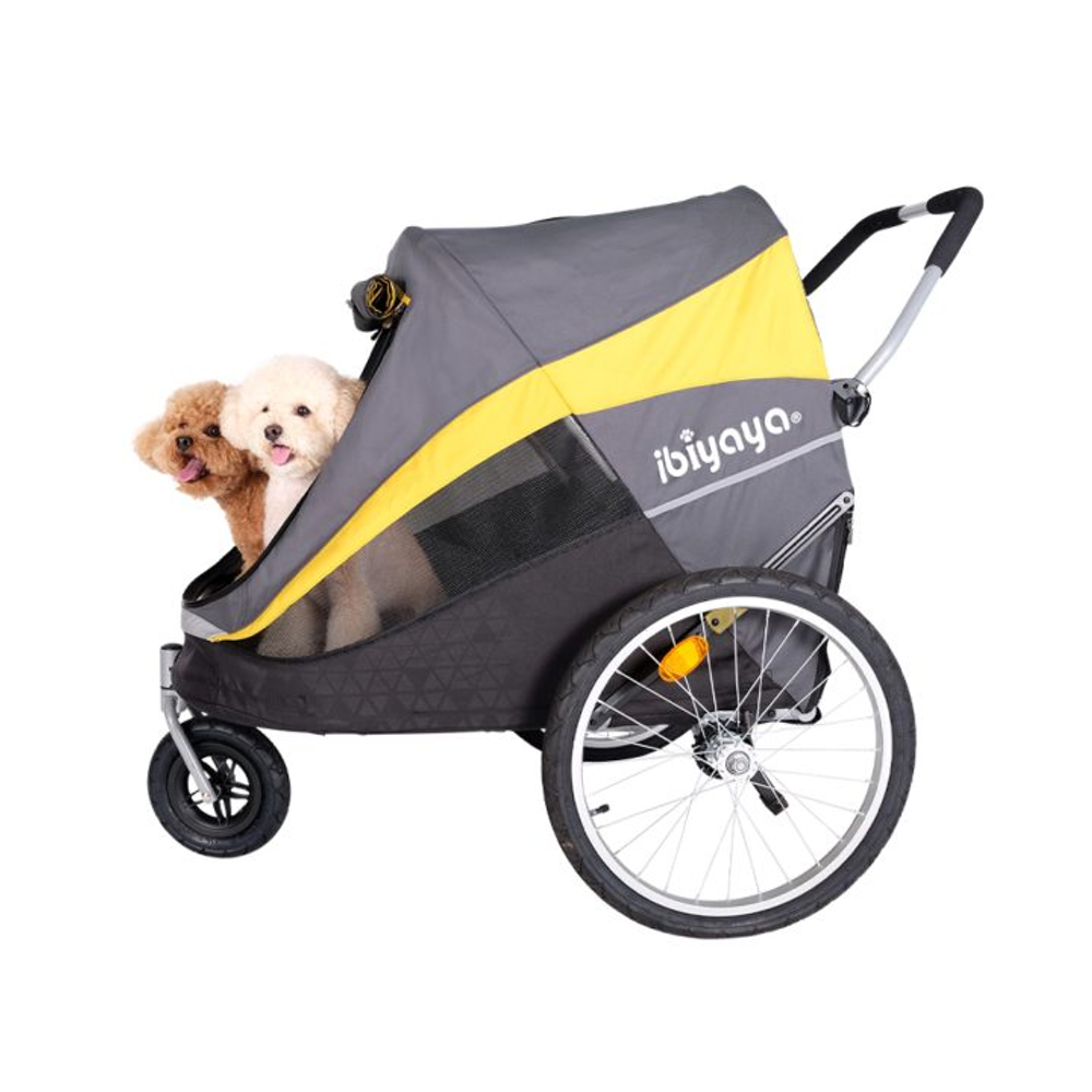 Коляска для собак/животных The Hercules Heavy-Duty Pro Pet Stroller-Bike Trailer, 3-Wheel Foldable Jogging, Hiking, All-Terrain Extra-Large Dog Stroller