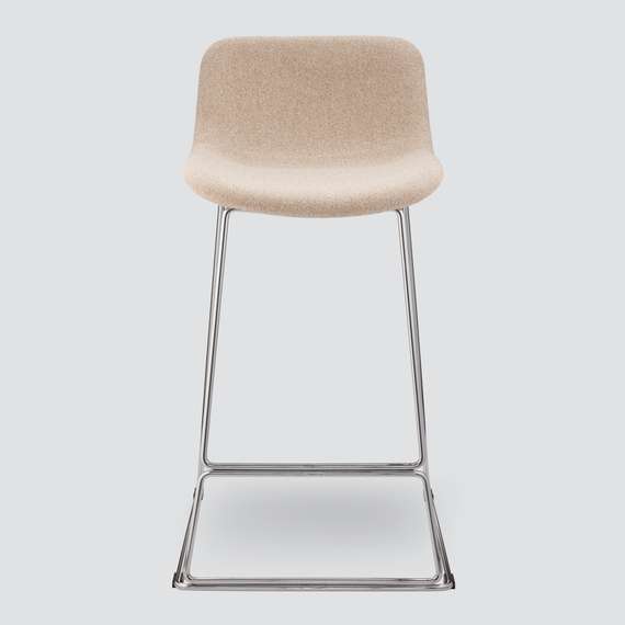 Полубарный стул Neo Soft 65 см, бежевый, ножки хром