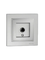 Конечная TV розетка серебро