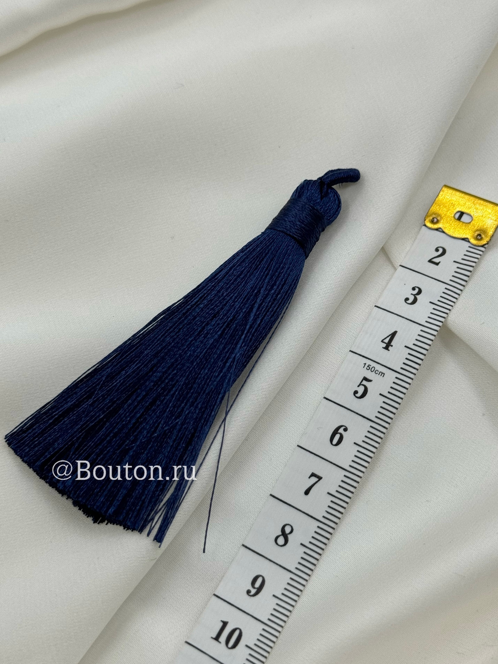Кисточка для штор темно-синяя 8 см