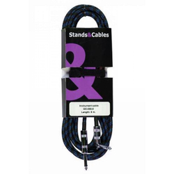 Кабель гитарный 5м угловой джек Stands & Cables