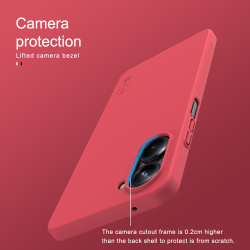 Тонкий жесткий чехол красного цвета от Nillkin серии Super Frosted Shield для Realme 10 Pro 5G