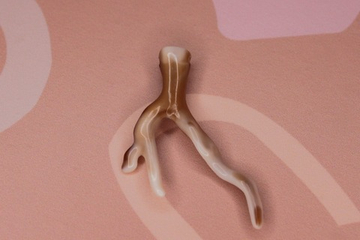 Подвеска коралл акрил 50х37 мм