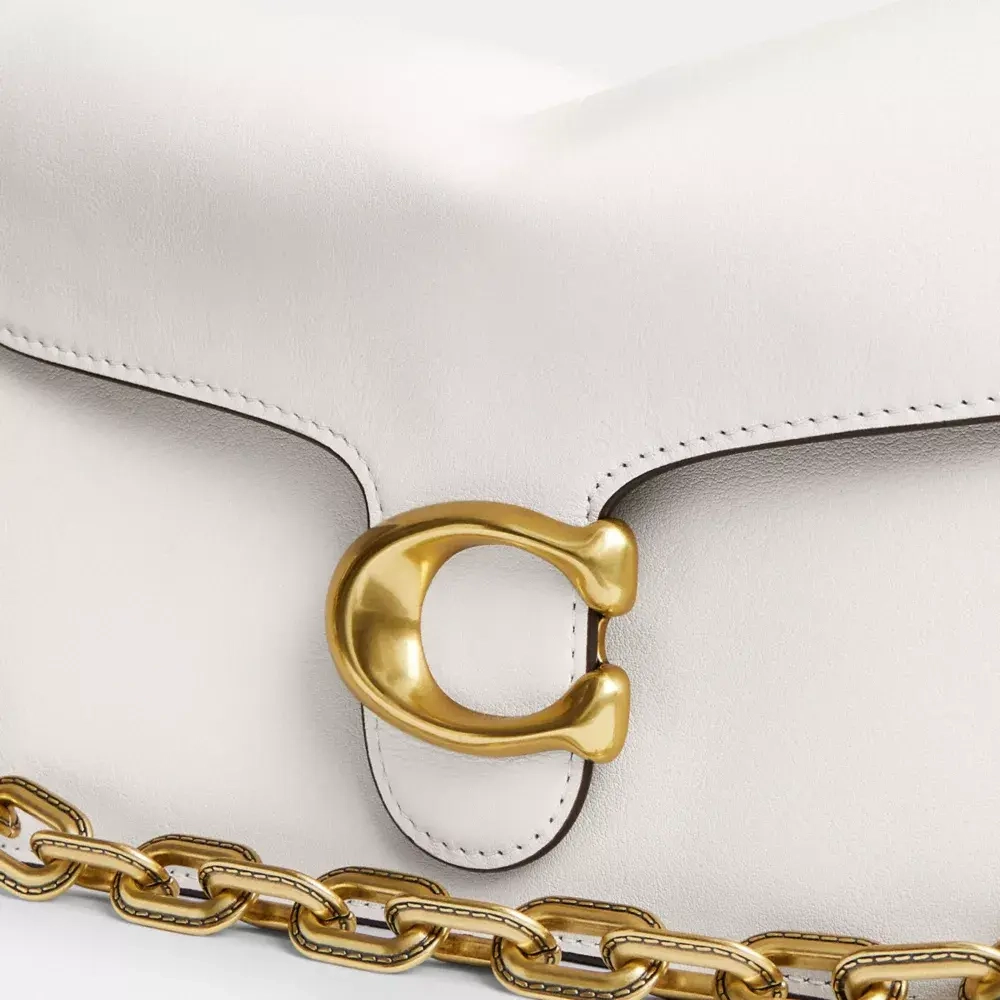 COACH СУМКА ЧЕРЕЗ ПЛЕЧО TABBY CHAIN, БЕЛЫЙ
