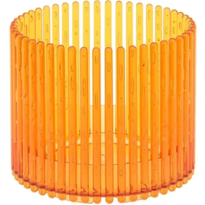 Кашпо для цветов пластиковое 1,8л d-14см «Шарм» оранжевый