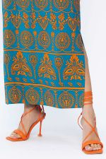 Платье Вистерия (лазурно-оранжевое) П13908-5М LT Collection