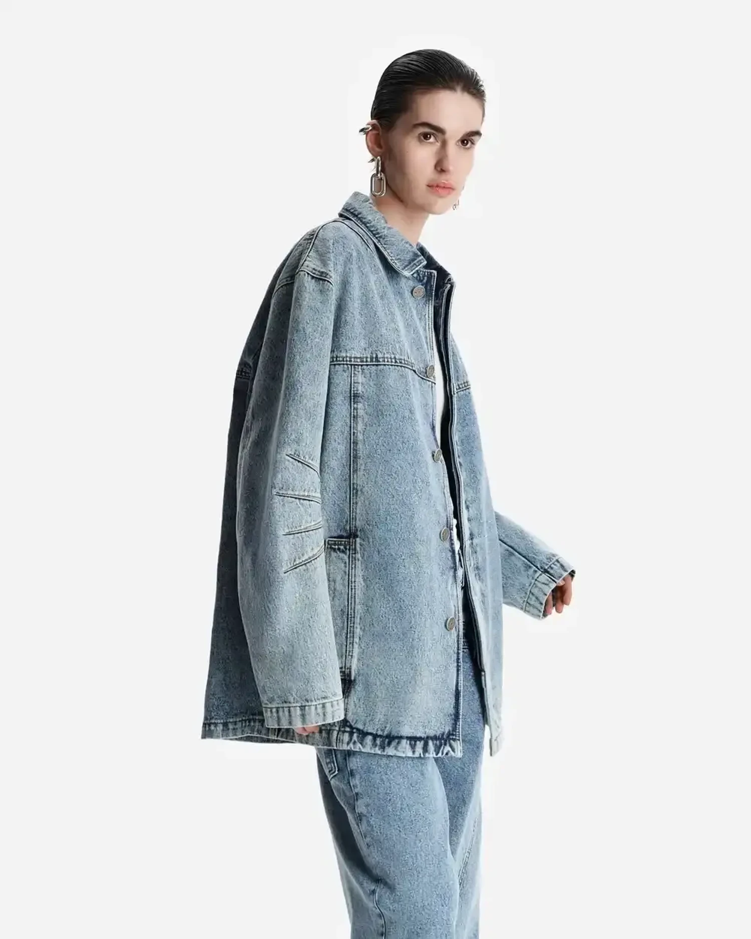 Куртка-рубашка из денима