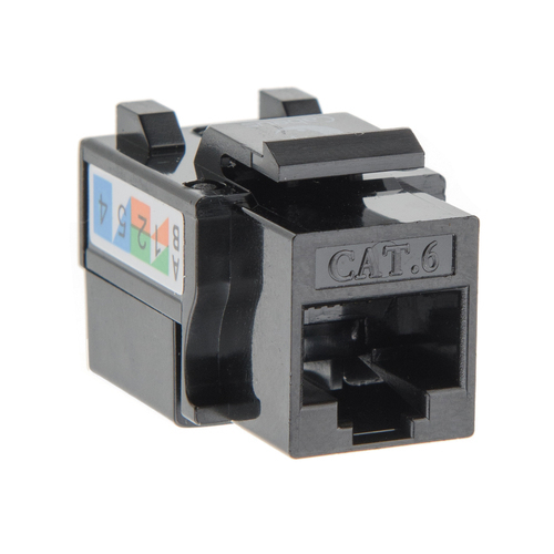 Модуль Keystone компьютерный (RJ45, 6 кат.), чёрный LIREGUS Telecom KL-01.J