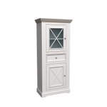 Шкаф для посуды «Форест» низкий 2 двери 1 ящик белый воск/антрацит