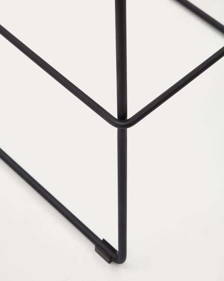 Полубарный стул Zahara, 65 см, коричневый с черными ножками