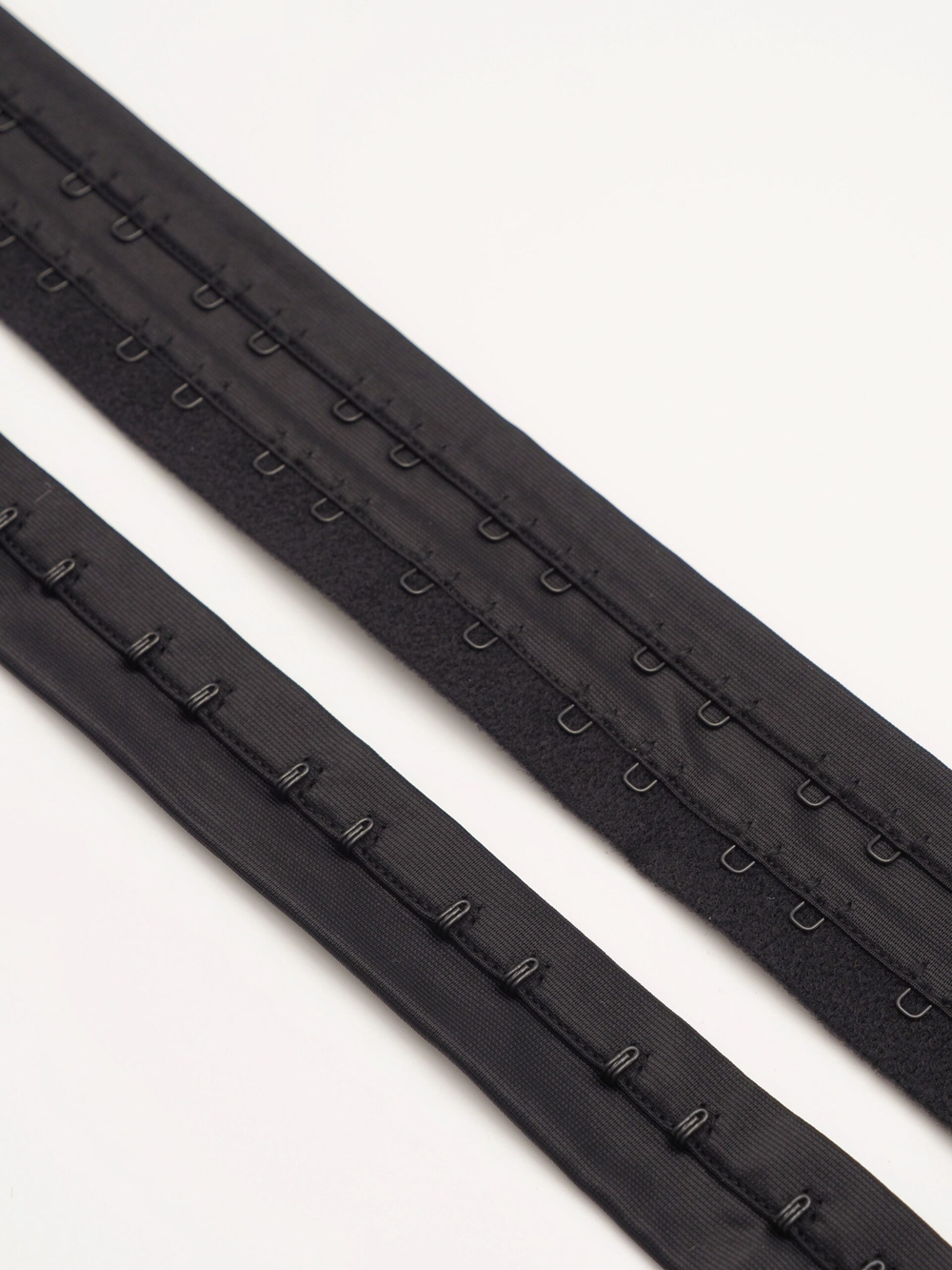 Застежка для корсета на ленте черная 2 ряда