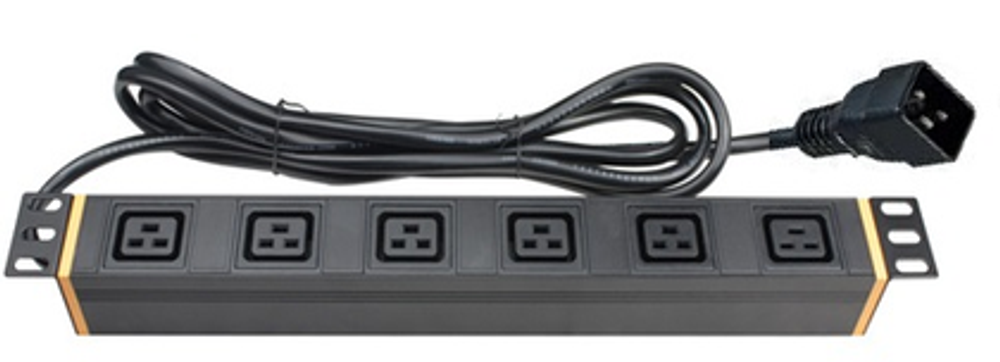 Блок розеток 19", 6 розеток DKC R519C146