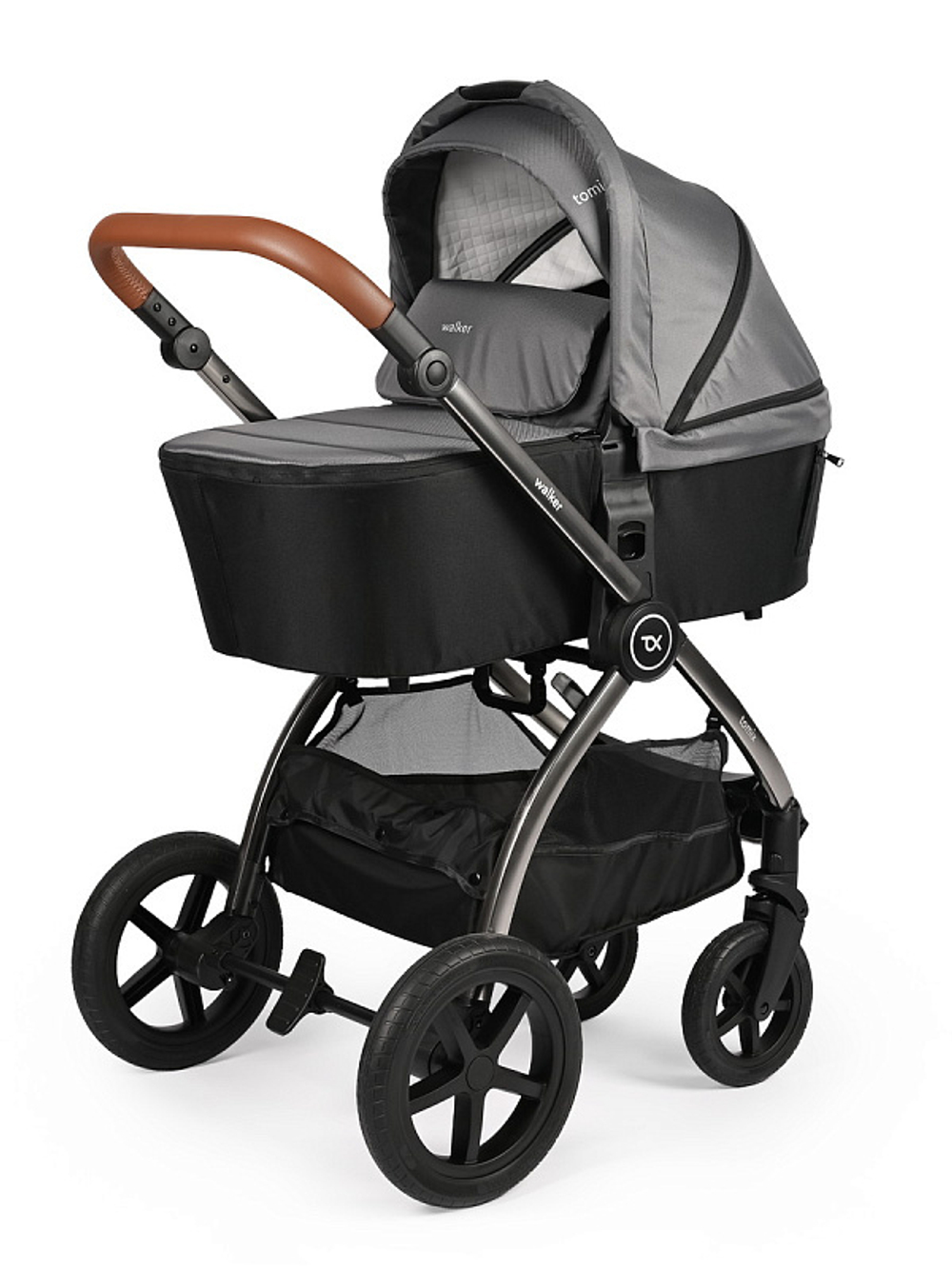 Детская коляска 3 в 1 Tomix Walker LUX GREY+DARK GREY