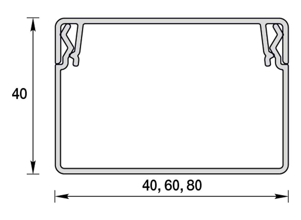 Кабельный короб Идеал ПВХ КБК 40х40 белый 2000 мм