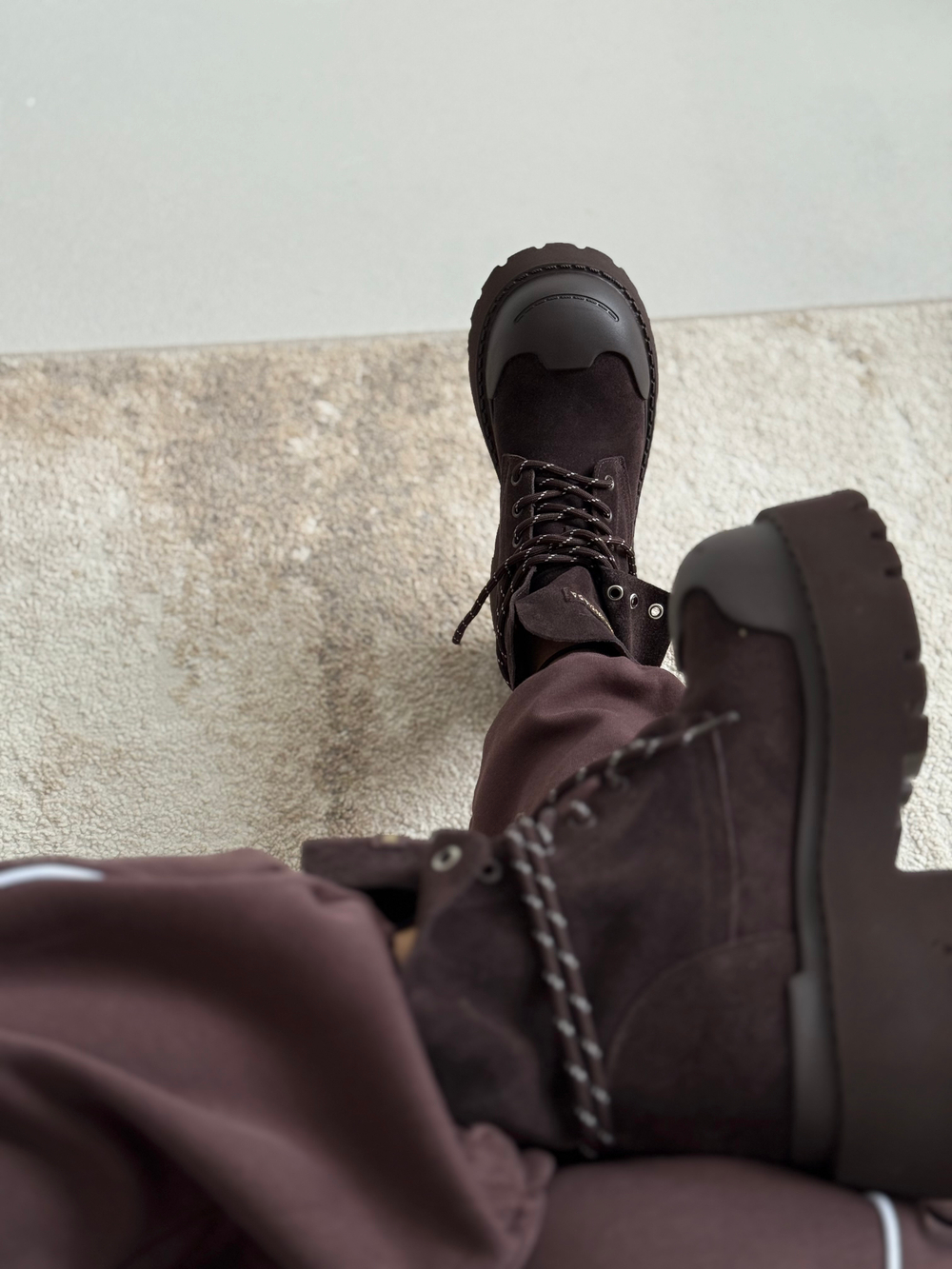 Ботинки из натуральной замши