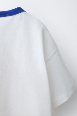 ZARA Х CASA LAWA ФУТБОЛКА С ПРИНТОМ, БЕЛЫЙ