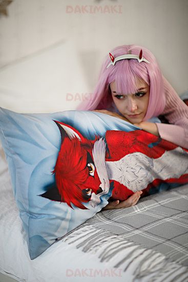 Дакимакура фурри Вишневая лисица арт. 0656