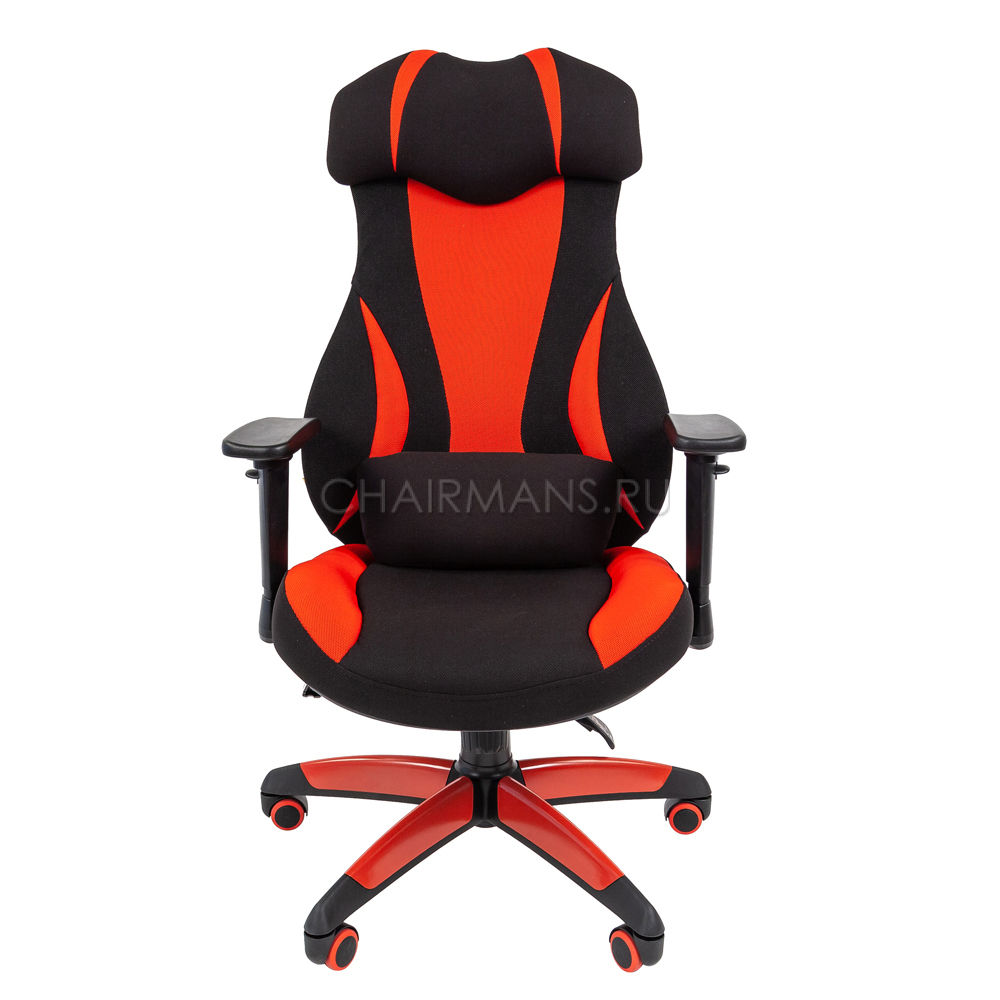Кресло геймерское Chairman GAME 14 ткань черный/красный