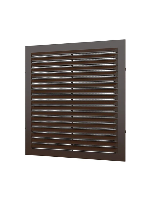 Решетка вен. с сеткой 194*194 коричн. 1919С