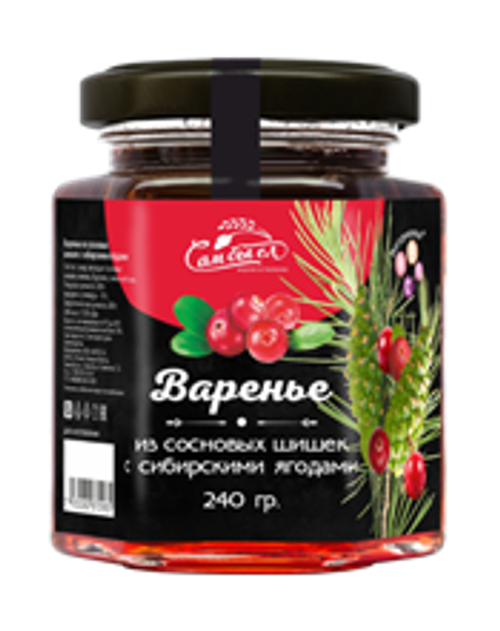 Варенье из сосновой шишки с сибирскими ягодами 240 г Сам бы ел