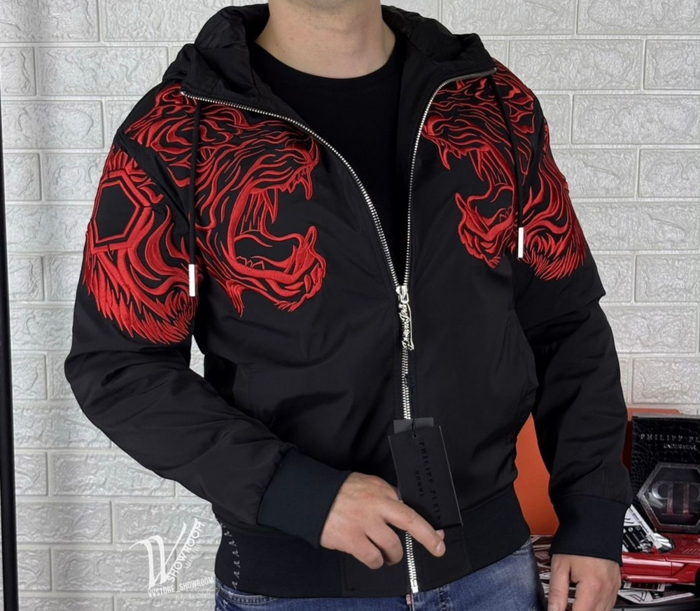 Куртка Philipp Plein Tigers Edition Red демисезон