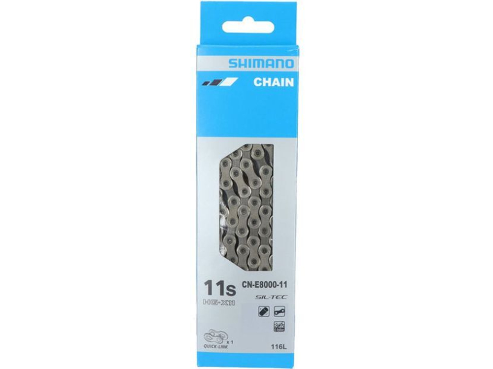 Цепь Shimano, E8000, 11ск, 138 зв., с замком цепи ICNE800011138Q