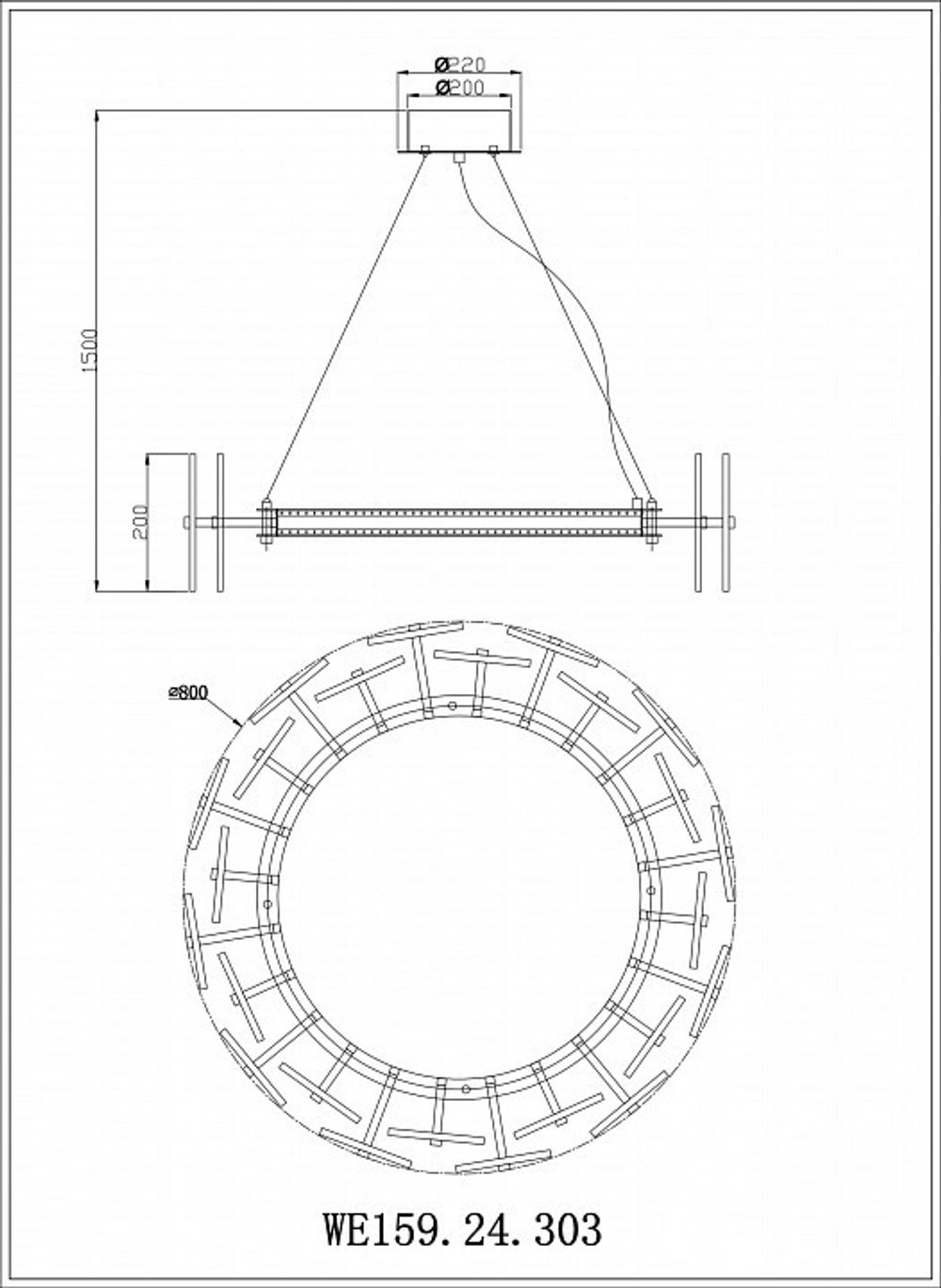 Подвесной светильник Wertmark Nicola WE159.24.303
