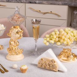 Сахарница стеклянная с крышкой Рыбка Заветное желание Айвори