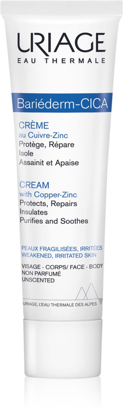 Uriage Bariederm Cica-Cream with Copper-Zinc - восстанавливающий крем, содержащий медь и цинк /   100  ml  / GTIN 3661434004742