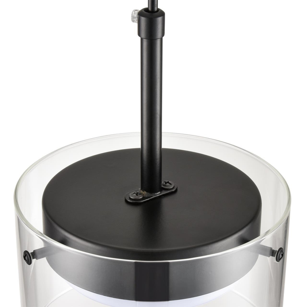 8232/1 COMFI LN25 193 черный/прозрачный, металл/стекло Подвес LED GX70 1*10W 220V NATALINA