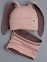 Шапка для девочек осенняя, с ушками