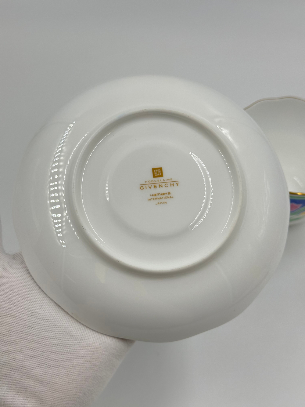Чайная пара с синей каймой Givenchy by Yamaka