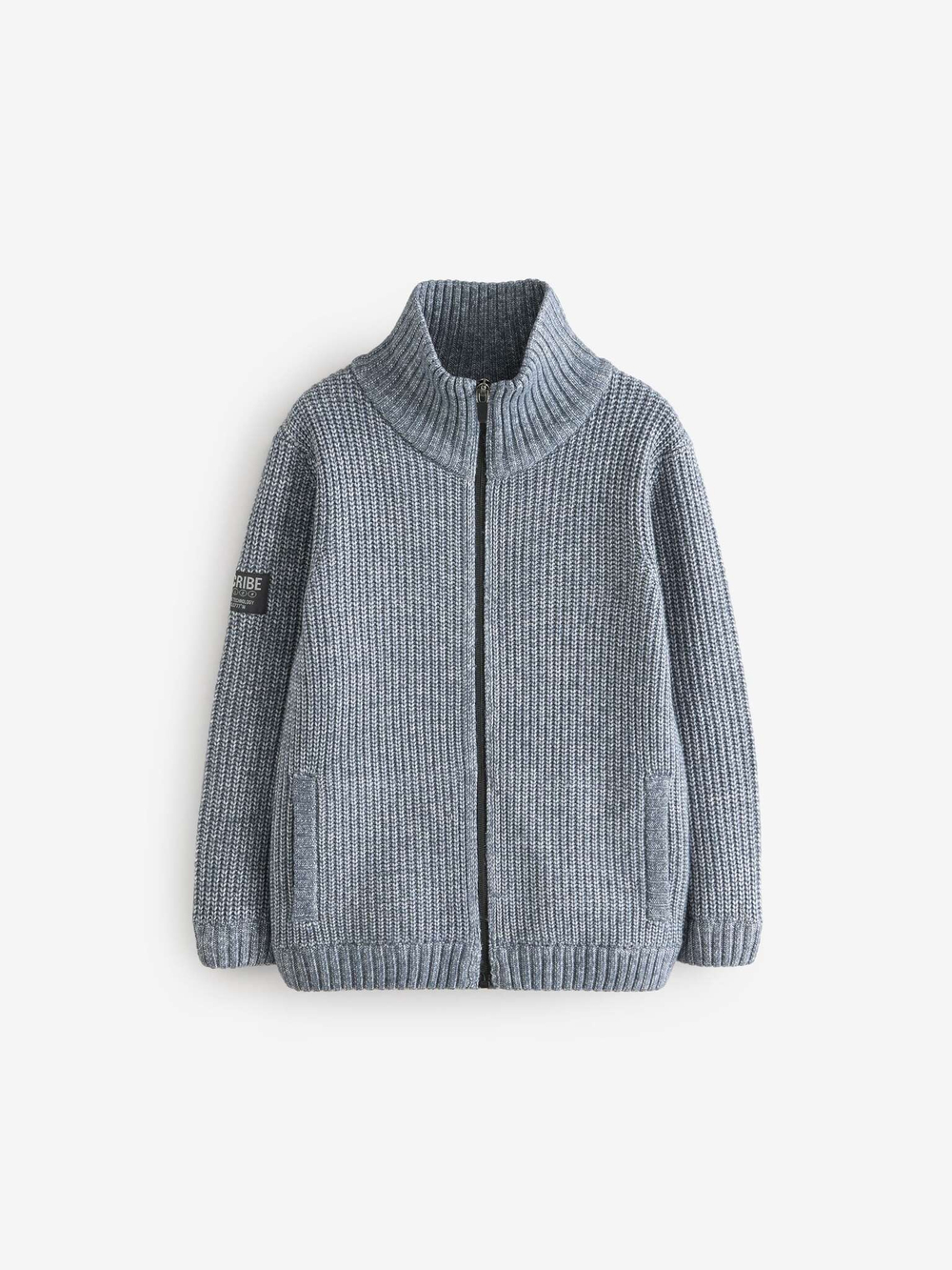 Джемпер с молнией для мальчика Next 434-134, Серый