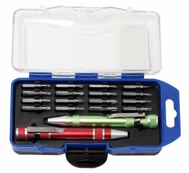 Набор отверток со сменными насадками18пр.(РН:00,0,1,2, PZ:00,0,1, SL:1.5,2.0,2.5,3.0, T:6-10) в кейсе Partner PA-AX23018