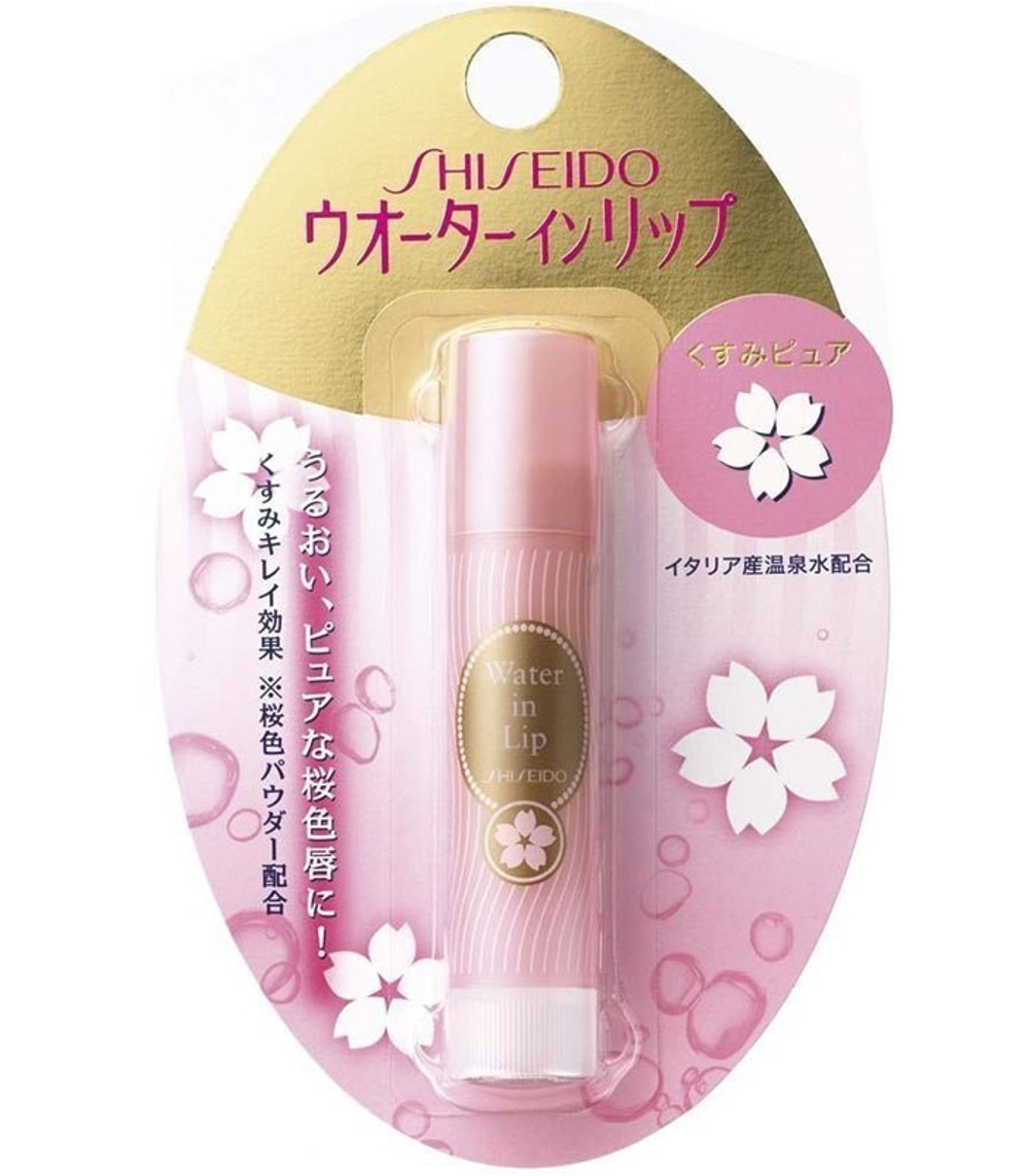 Бальзам для губ увлажняющий с оттенком розовой сакуры 3,5 г Shiseido Water in Lip Pure Cherry Blossom
