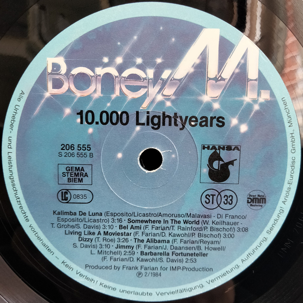 Boney M. / Ten Thousand Lightyears (LP)