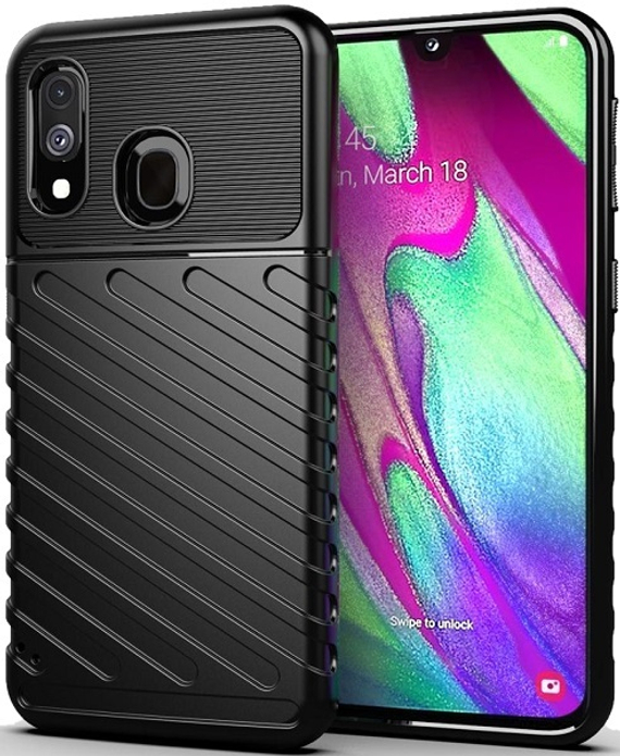 Чехол для Samsung Galaxy A40 цвет Black (черный), серия Onyx от Caseport